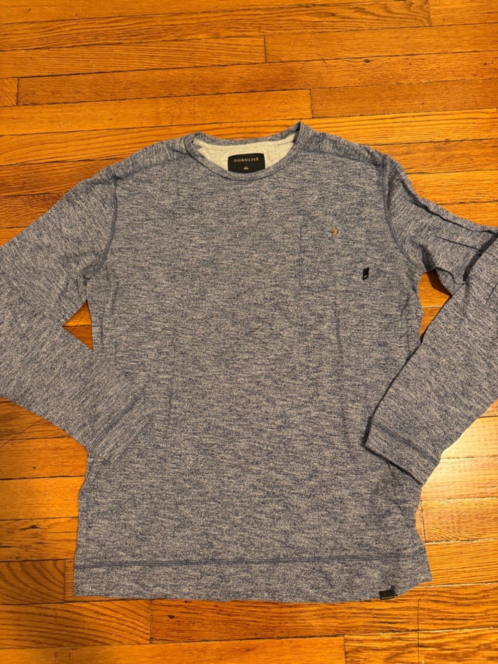 Quiksilver Men’s Light Heather Blue Crewneck Sweater